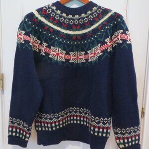 Allen Solly Woo Icelandic Classic Fair Isle Sweater Size Medium